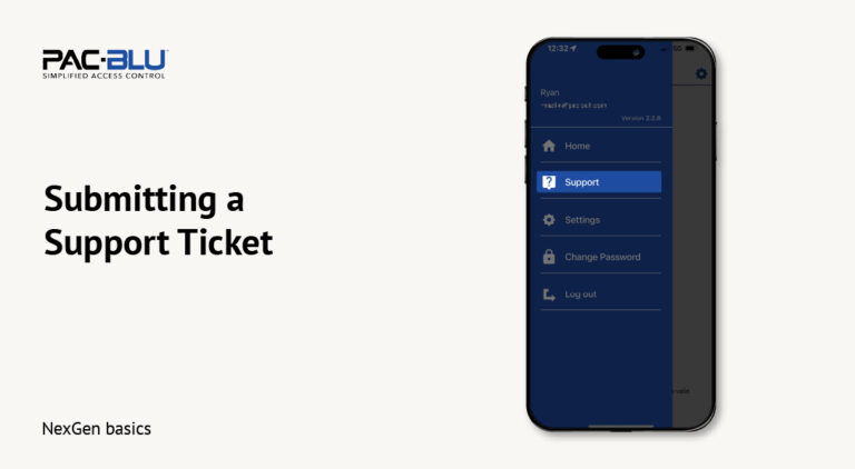 PAC-BLU Submitting a Support Ticket